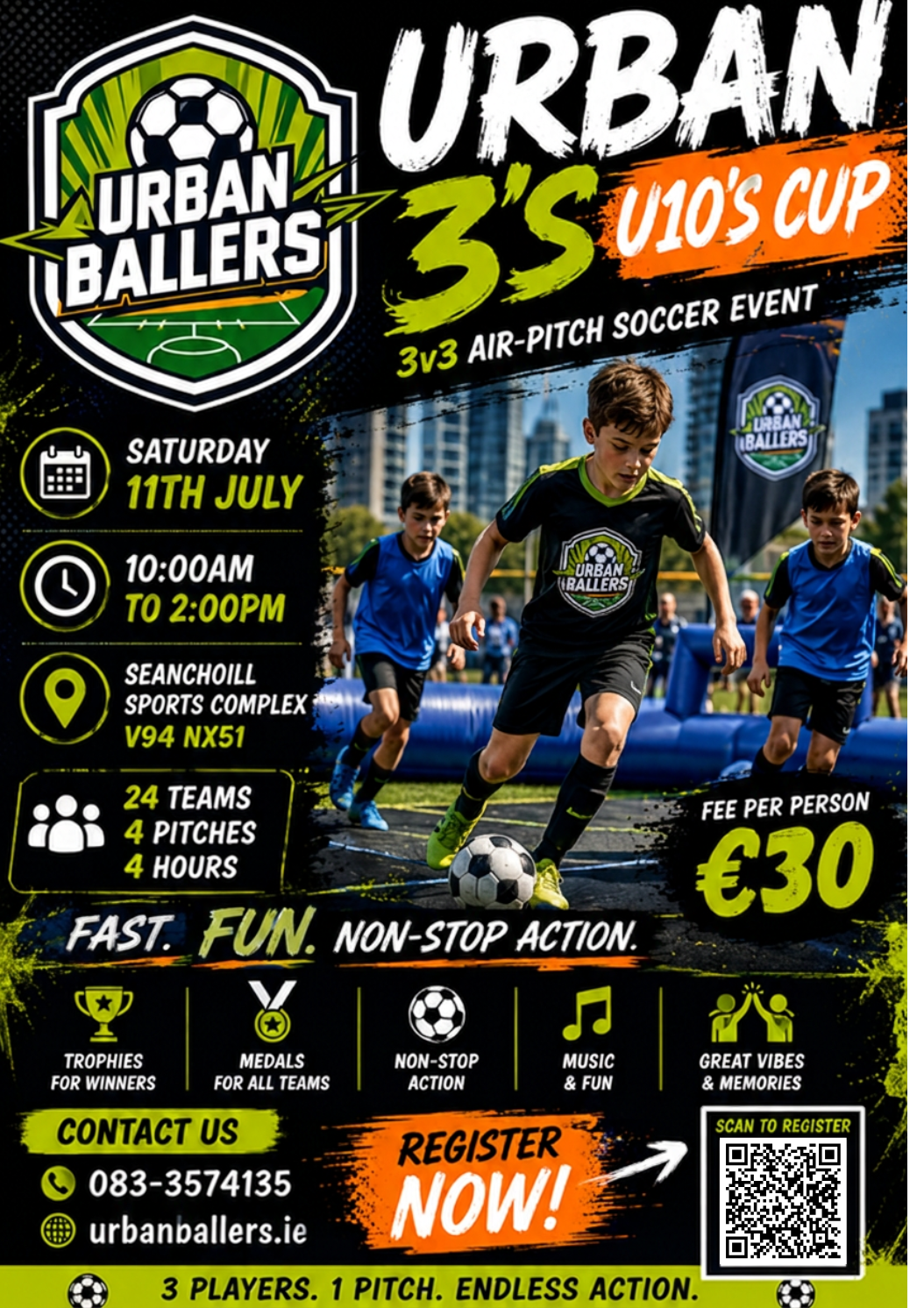 Urban 3's U9 to 10 Boys Cup – July 18th Seanchoill Sport Complex
