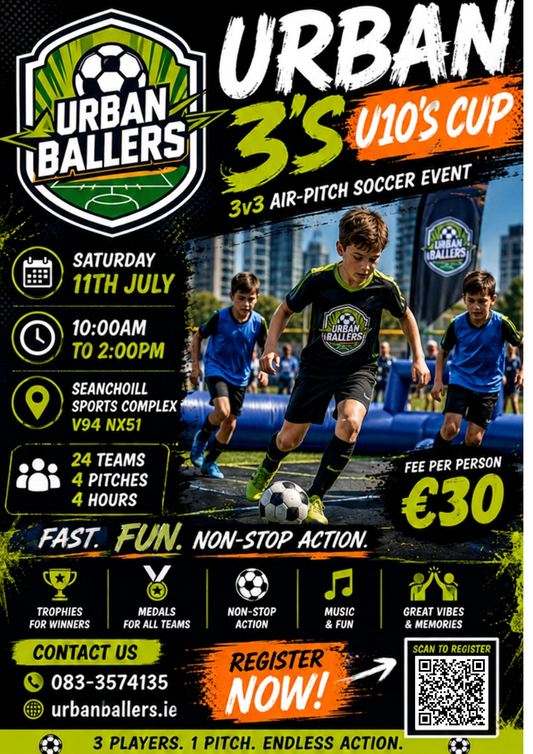 Urban 3's U9 to 10 Boys Cup – July 18th Seanchoill Sport Complex
